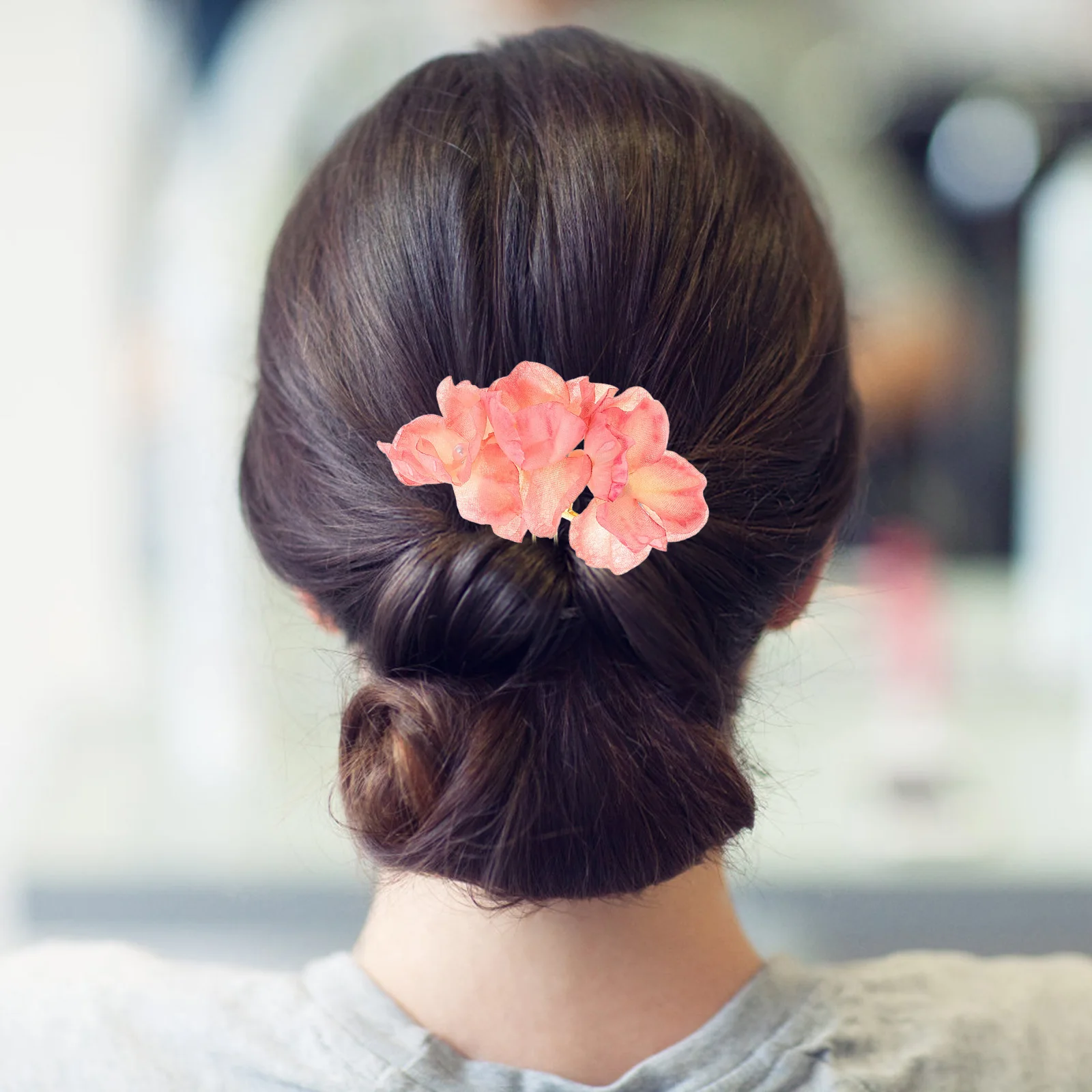 

Заколки для волос с цветочным жемчугом, свадебные аксессуары, шелковый цветок, декоративные украшения для волос Hanfu, украшенные заколки для волос