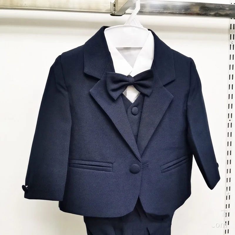 

Toddler Child Clothes Suit Baby Boy Formal Clothes Set Jacket+Shirt+Vest+Bowtie+Pant 5PCS Infant Blazer Jacket Baby Clothes 0-2Y