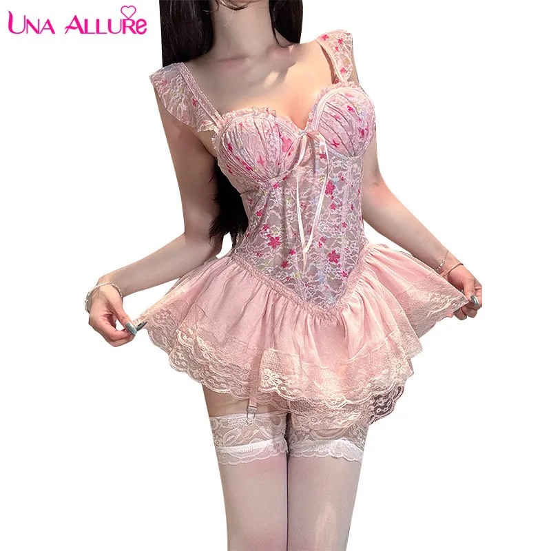 

Sexy French Maid Costume Women Exotic Servant Cosplay Uniform Lace Mini Maid Dress Lingerie Ladies Hot Sexys Shopping Mini Skirt