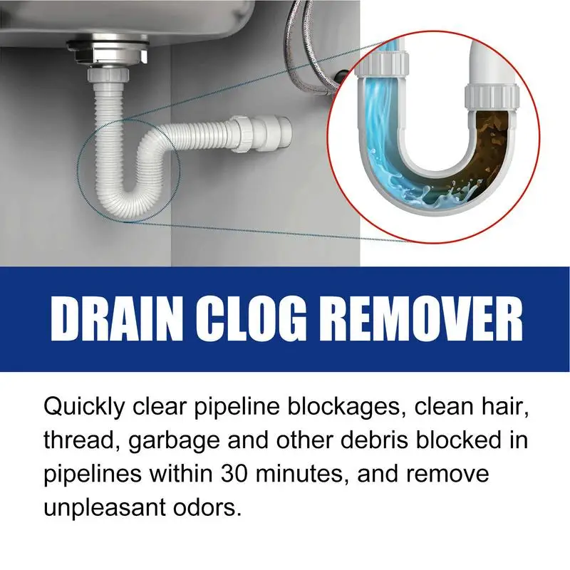 Drain Clog Remover Clog Drain Cleaner Unblocker For Kitchen Sink And Toilet Drain Cleaners Kitchen Drain Unblocker For Pipes