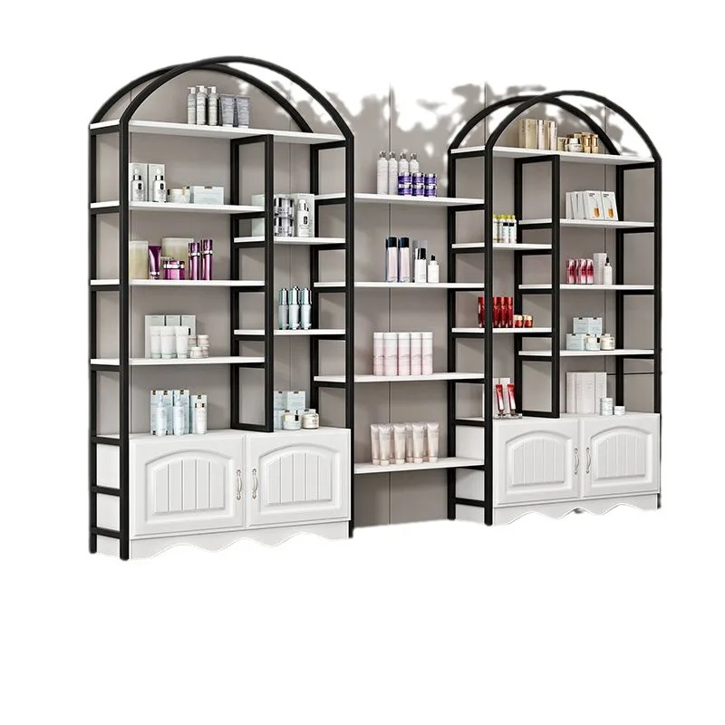 Customized. Cosmetics Display Cabinet Product Floor Multi-Layer Display Rack Beauty Salon Holder European-Style Storage Rack Sto