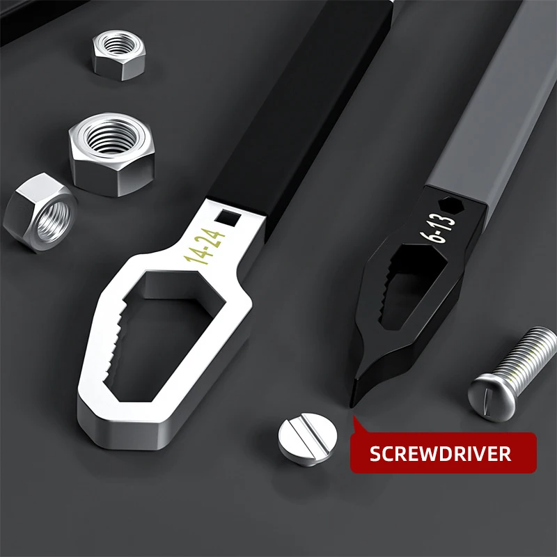 6-24mm Universal Torx Wrench Self-tightening Adjustable Glasses Spanner Board Double-head Torx Spanner Hand Tools