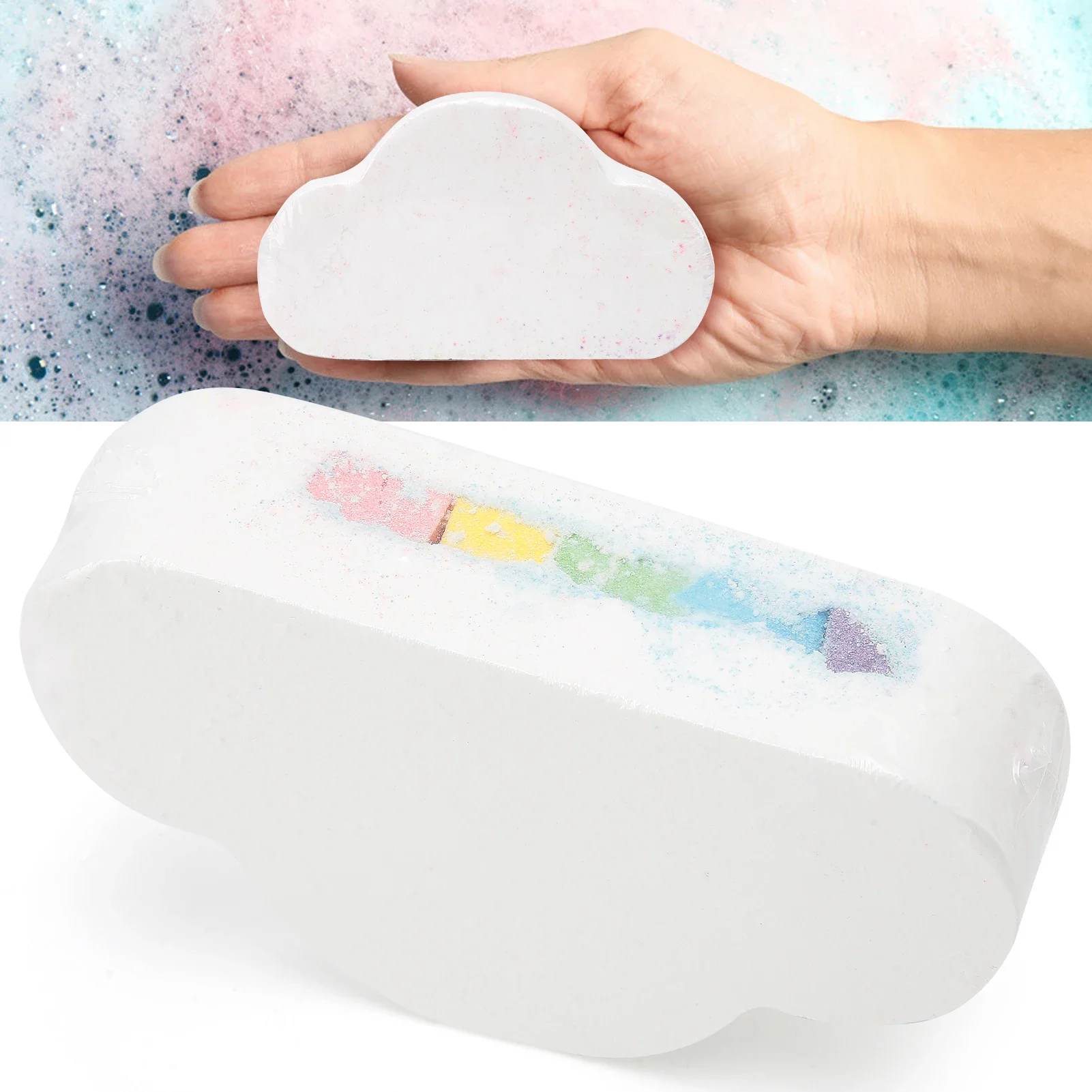 Clouds Rainbow Natural Skin Care Bath Salt Adults Kids Exfoliating Moisturizing Bubble Bath Bombs Ball Body Skin Care Accessorie