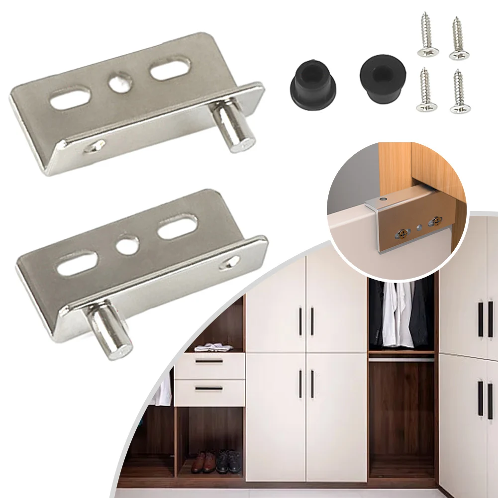 Iron Right Angle Pivot Hinge Set For Wooden Doors Cabinet Door Hinge With Screws Plastic Covers Doors Hinges Furniture Hardware