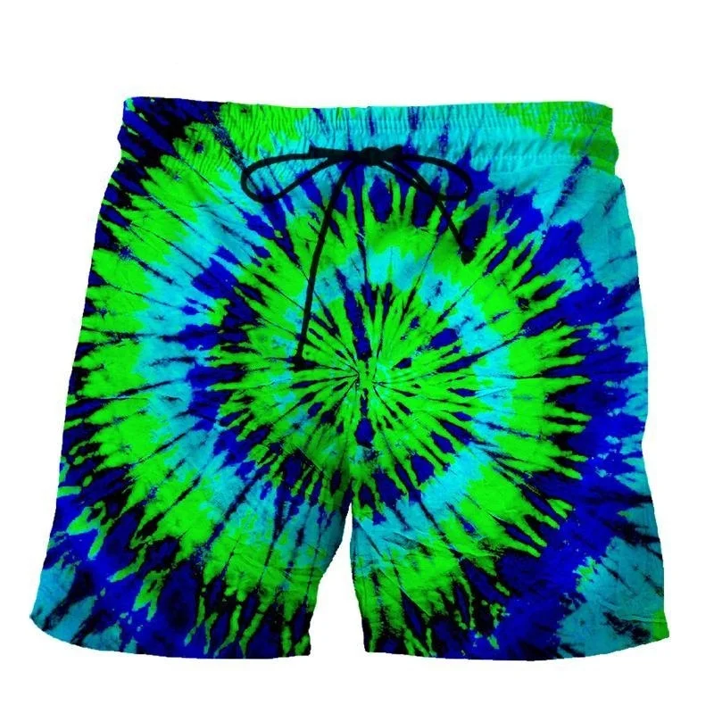 

3d Print Colorful Art Tiedye Short Pants Men Women Cool Fashion Casual Beach Shorts Summer Street Outdoor Sports Swim Trunks