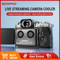 SOONPHO SP-A8 Camera Cooling Fan for Sony Canon FUJI A7M4 ZVE1 A6700 A7C2 ZVE10 ZV1 R5 90D XS10 XT4 X-H2S Dslr Cooling System