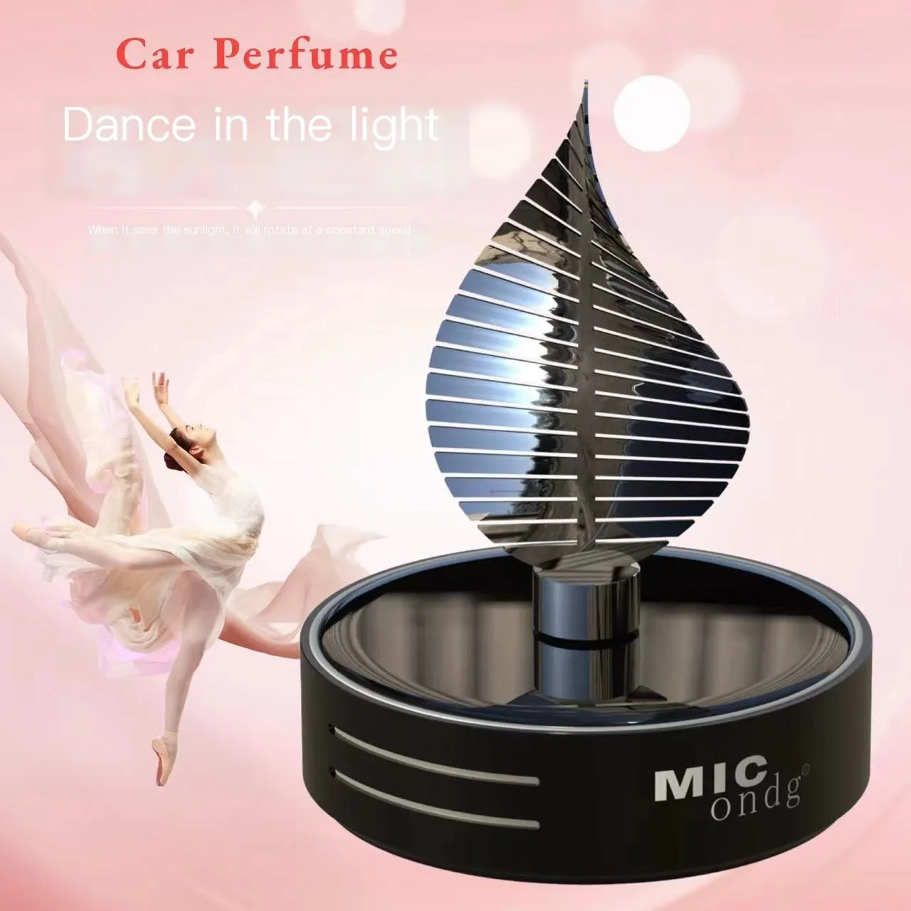 Car aromatherapy perfume car premium sense of niche rotating solar car gold leaf aromatherapy net red perfume new