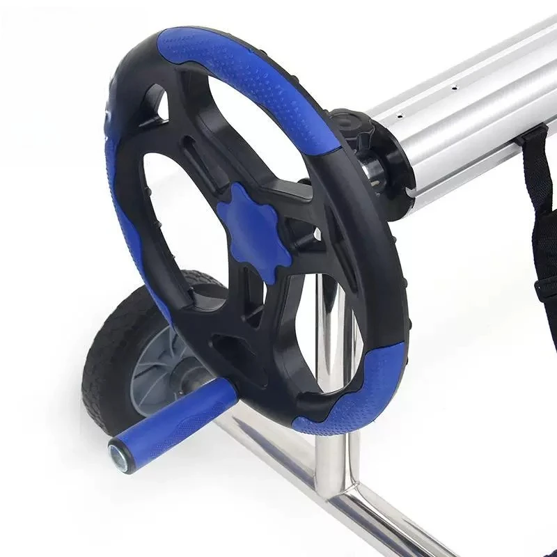 Swimming pool cover reeling machine reel car, fast reeling, sturdy and durable