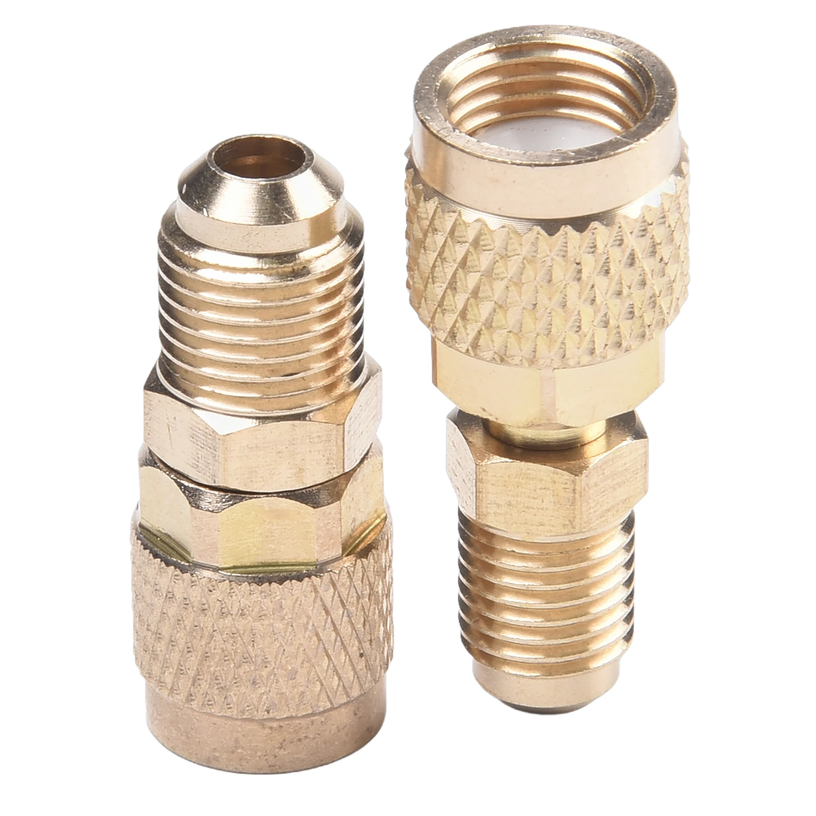 Professional R410a Charging Adapter Set 5/16 SAE F Quick Coupler To 1/4 SAE M Flare And 5/16 SAE M To 1/4 SAE F Flare