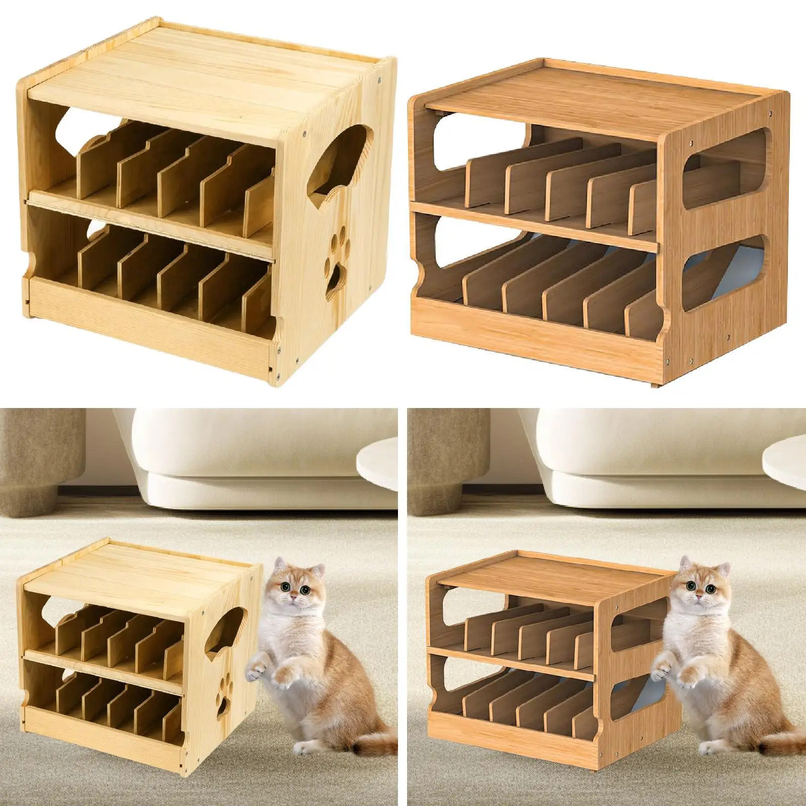 Cat Food Can Storage Organizer Stylish Double Layer for Kitchen Small Space