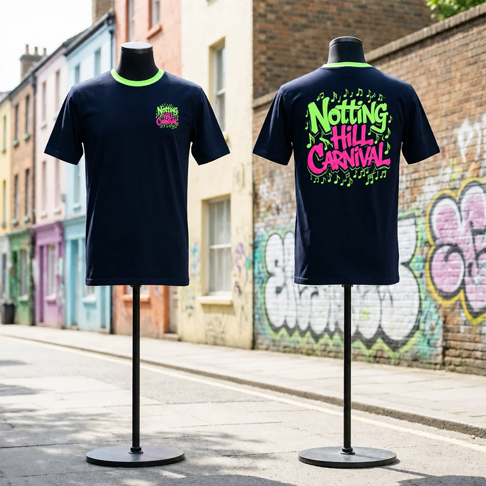 Notting Hill Carnival Parent-Child Matching Outfits Summer Bank Holiday Breathable Short Sleeve Music Print Street T-Shirt