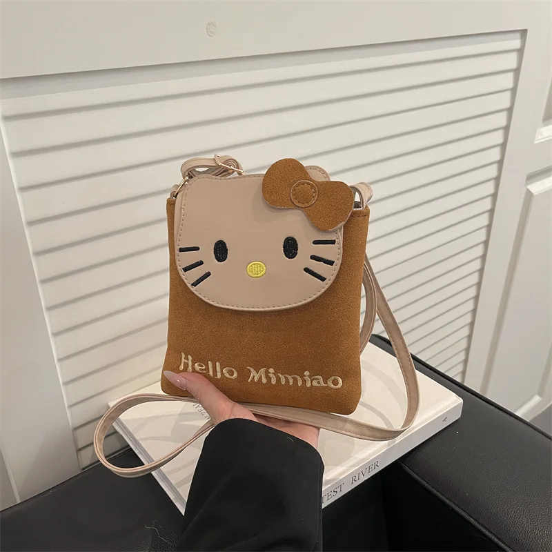 

New Cute Cat and Leopard Print Kitty Crossbody Bag Small Shoulder Bag Women's Commuting Bag Mini Cartoon Cute Women's Handbag