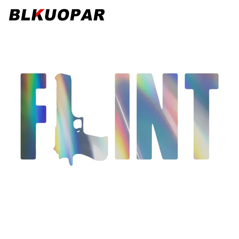 

BLKUOPAR FLINT Gun Car Stickers Laser Creative Label Vinyl Material JDM Holographic Die-cut Occlusion Car Windshield Trim