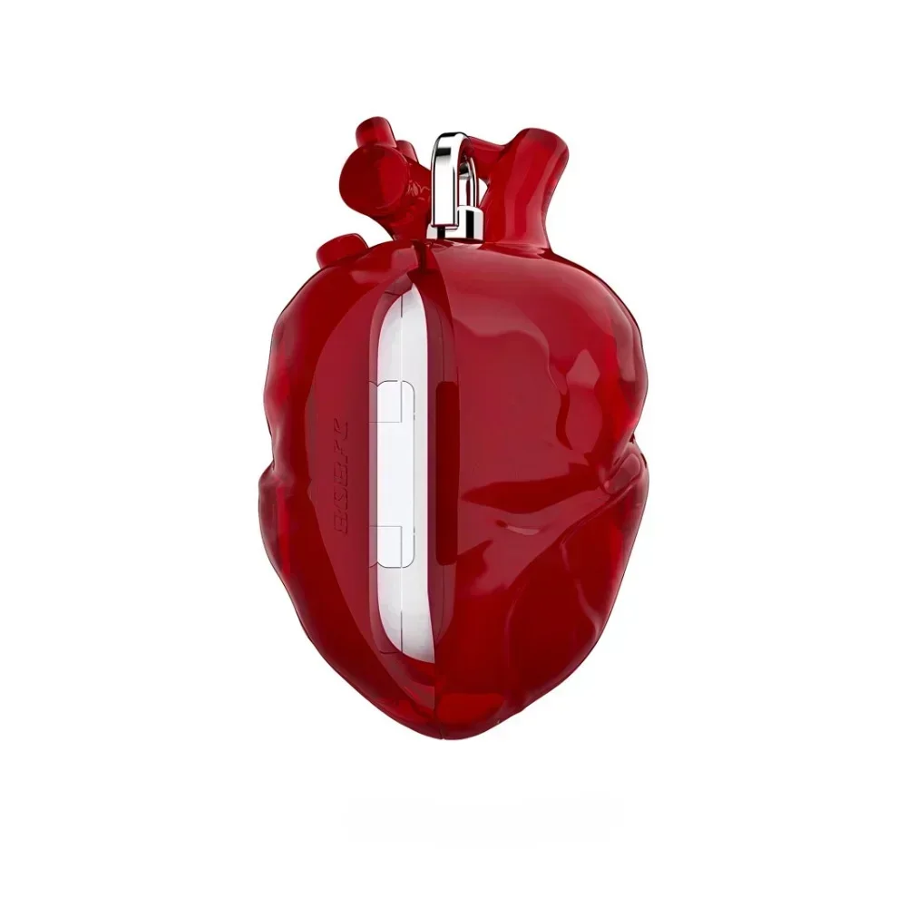 Original Airpods Case Red Heart Transparent Silicone Shell Cover Air Pods Pro/Pro2 Earphone Case Custom Airpods Pro Man Gift