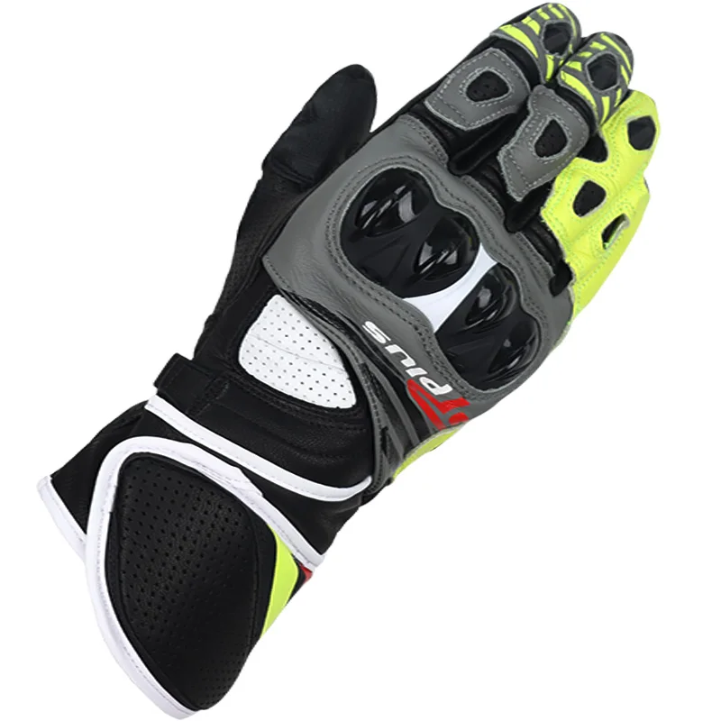 

New Two-X Leather GP Plus R V2 Motorcycle Long Gloves Racing Driving Motorbike Race Original Cowhide Touch Screen Glove