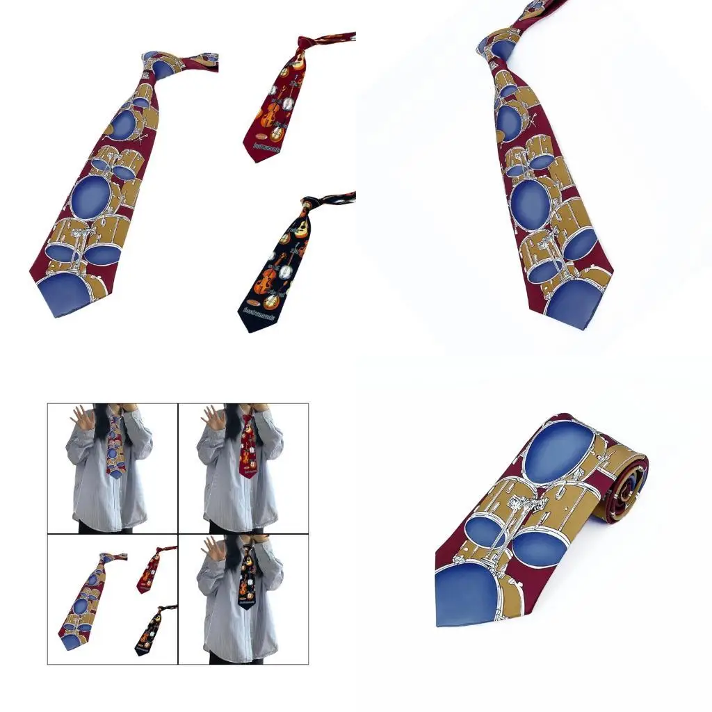 

652F Современные мужские аксессуары с динамическим барабаном и гитарным искусством на каждый день