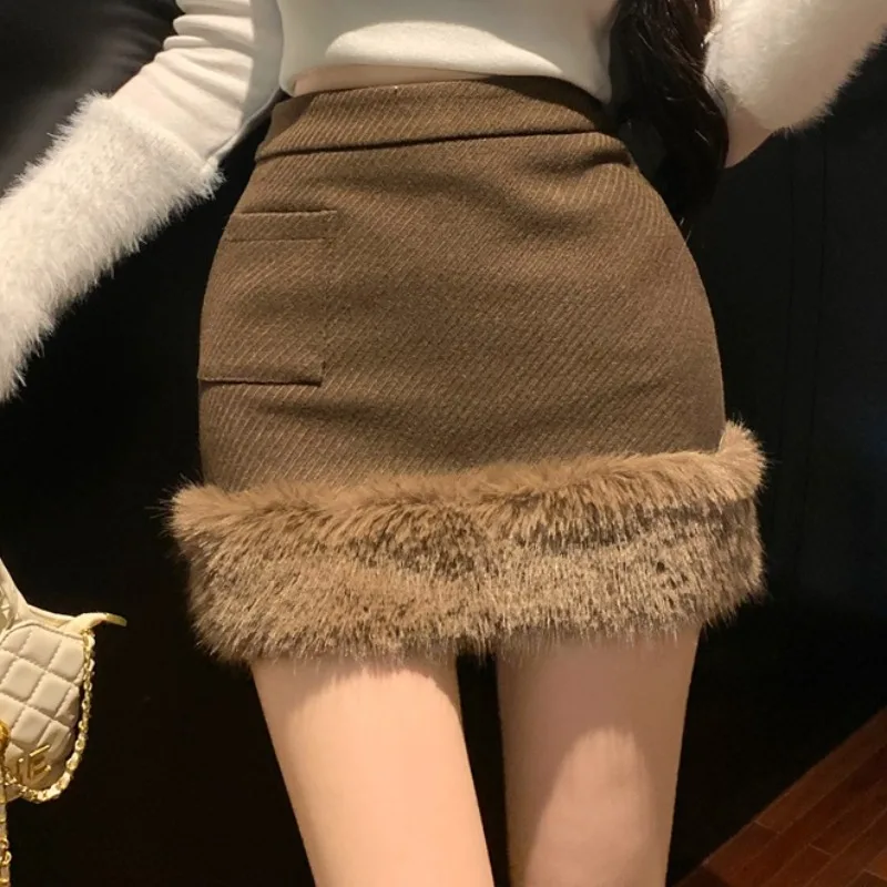 تنورة التخسيس على شكل حرف A للنساء لخريف وشتاء جديد Sle يمنع التعرض العصري للفتيات Busin Commute محبوك Thiened... #5