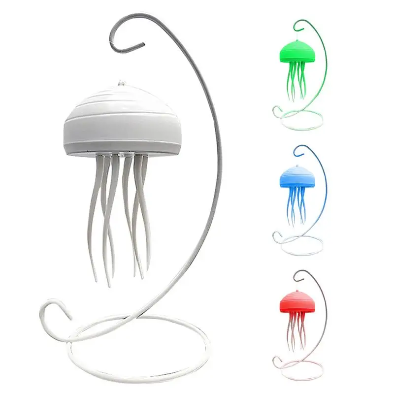 Jellyfish Night Lamp Jellyfish Shape Rotating Room LED Night Light Tabletop Light With Dynamic Rotation Design Creative Sleeping