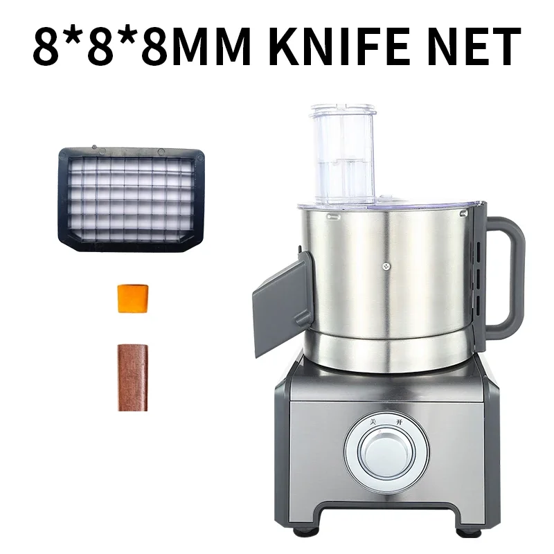 Máquina para cortar en cubitos de verduras, cortadora comercial de verduras, máquina para cortar zanahorias, patatas, partículas trituradas, mac de cubitos eléctricos