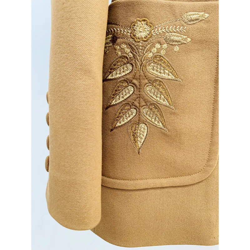 [Vibe] Newest Fashion 2025 Designer Suit Set Women's Slim Fit Single Breasted Embroidery Blazer Pants Set 2 Pieces Set
