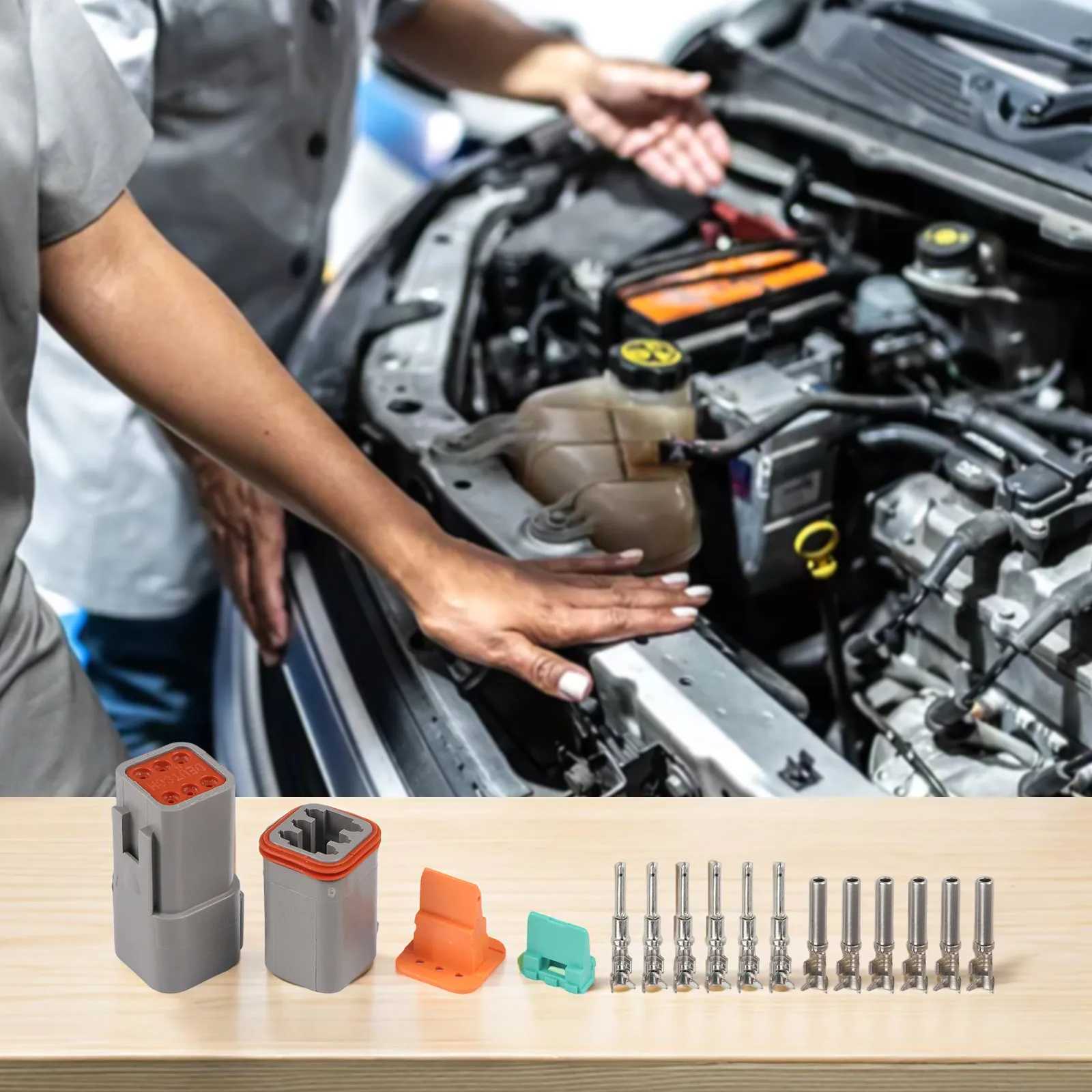 Automotive 6pin For DEUTSCH Connector Kit Waterproof and Flame Retardant Providing Complete Solution for Wiring Needs
