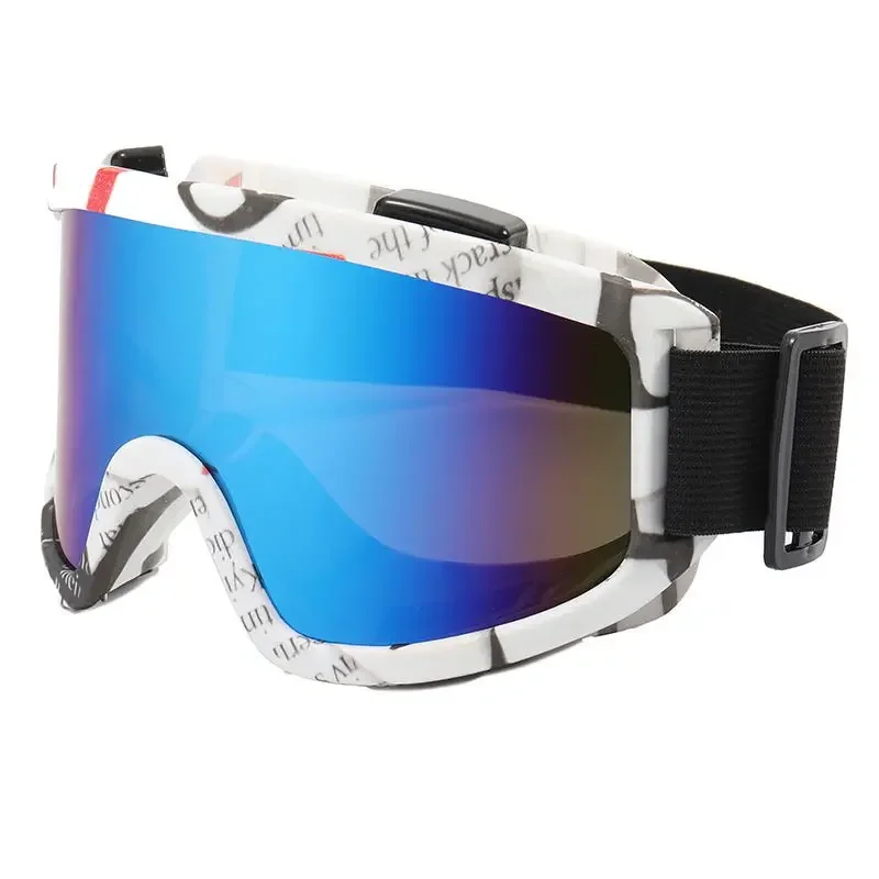 Large Frame Ski Goggles with Colorful Lens Anti-Collision Anti-Glare Lens Snowboard Skiing Goggles