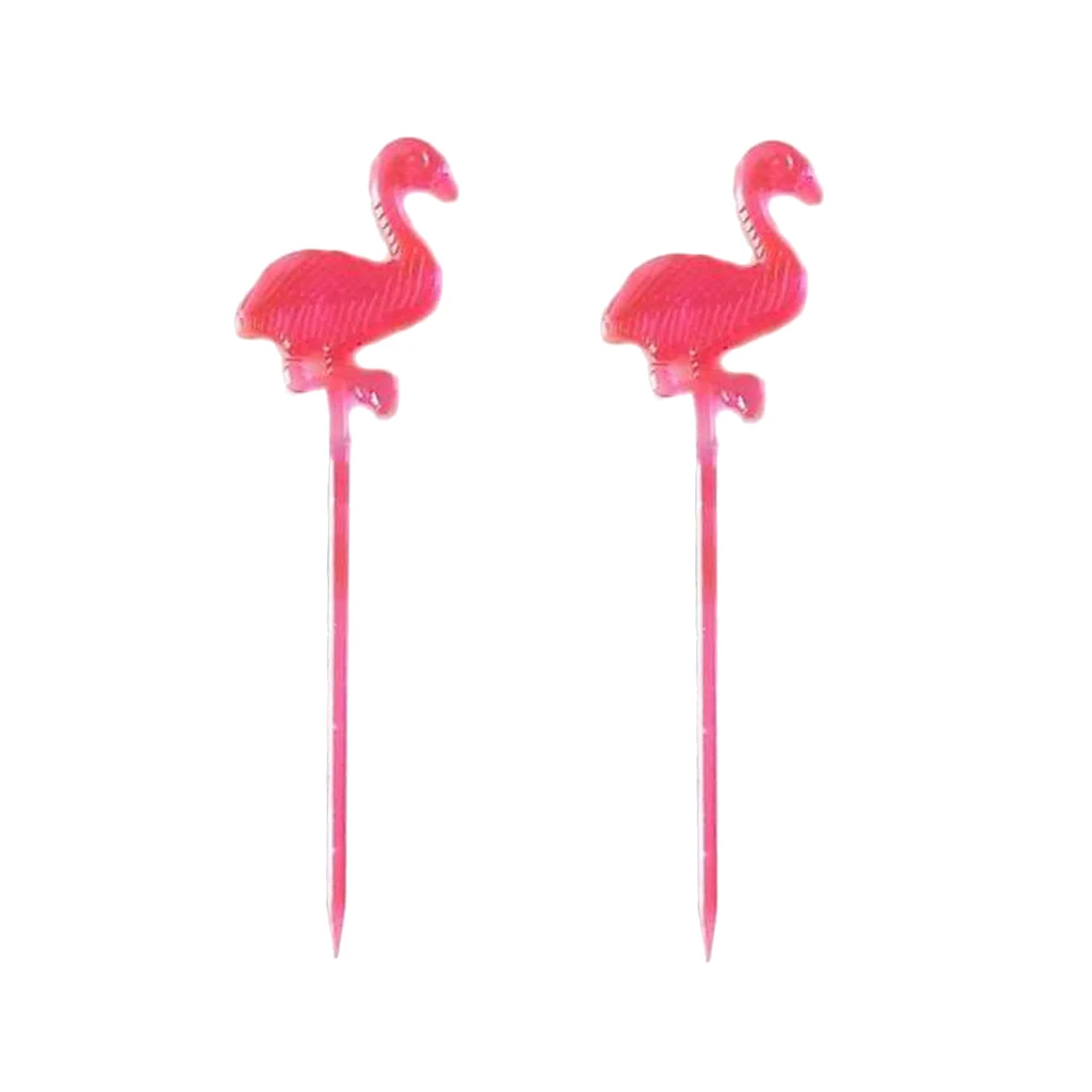 

50pcs Fruit Sticks Cartoon Animal Shapes Long Handle Food Picks Forks Dessert Decor Cupcake Toppers Party Supplies