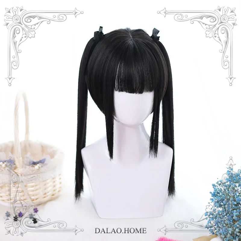 High Quality Harajuku Soft Girl Lolita Clip And Tie Ponytail Short Hair Wig