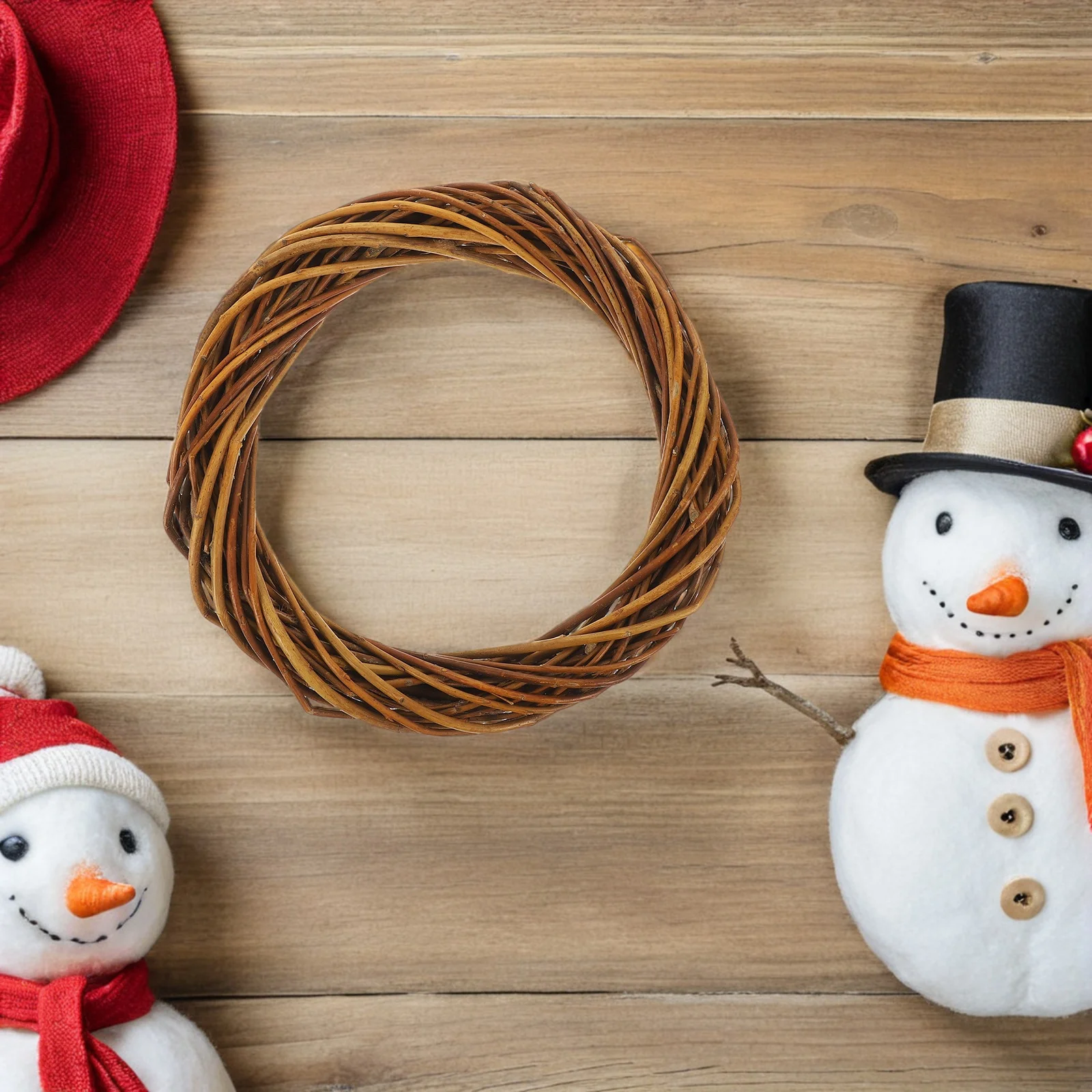 

2Pcs Wicker Wreath Frame Natural Rustic Twig Round Base for DIY Crafting Front Door Windows Cabinets 20Cm Wicker Wreath Round