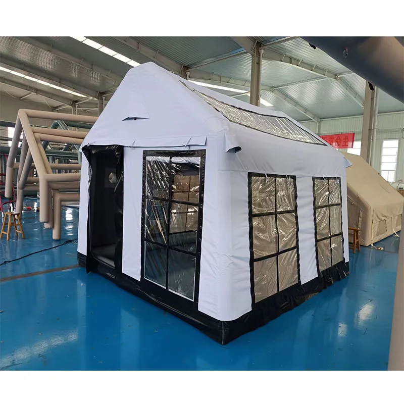 #￥Inflatable Party Camping Tent for Camping Outdoor Waterproof Air Tent with Air Pump Easy Set up