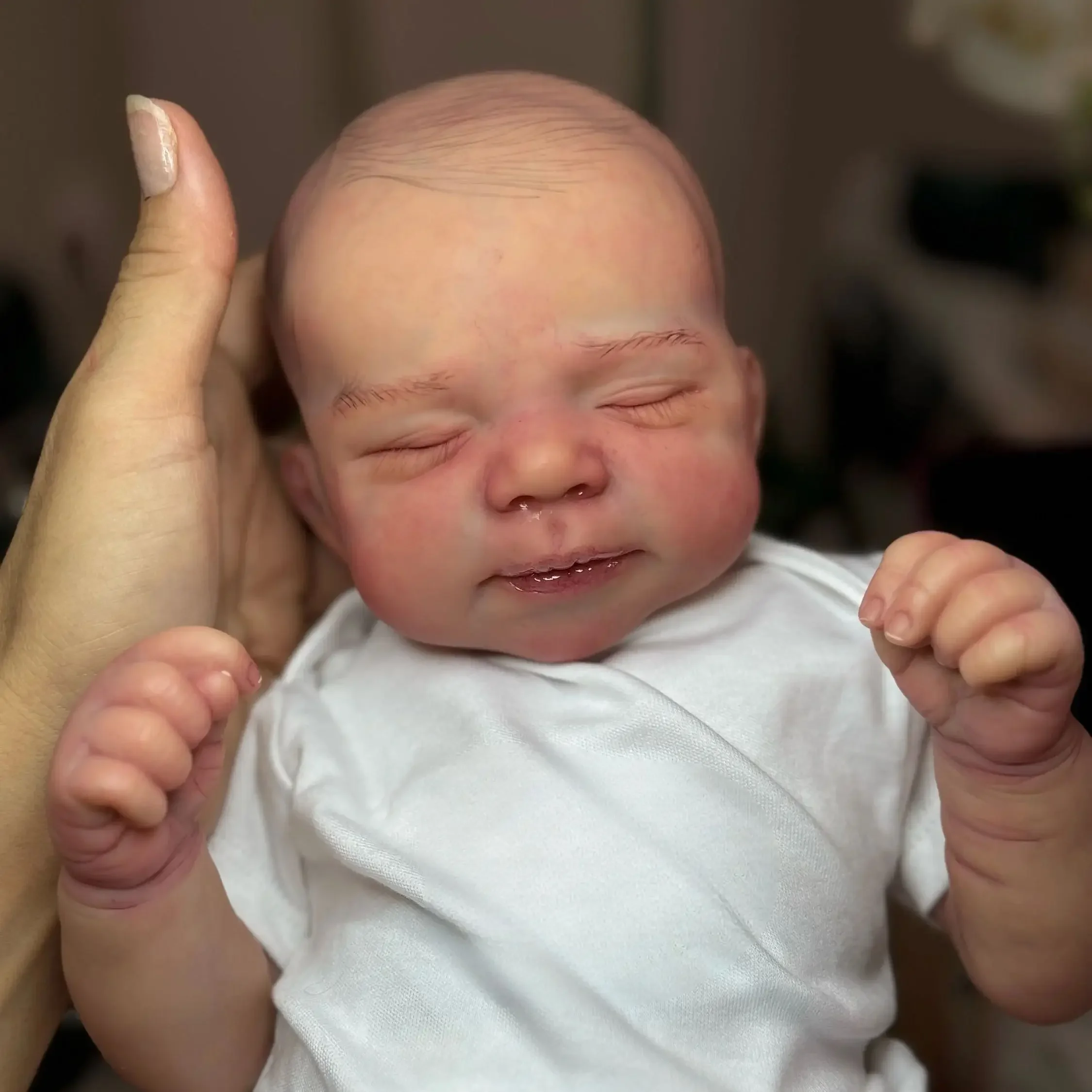 

Risbecko 19 inch Already Painted Finished Reborn Baby Doll - Handmade Reborn Preemie Baby Newborn Kids Toy Gift Girl Dolls