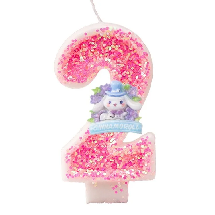 Cinnamoroll Little Doll Creative Digital Birthday Candles Ins Party Year End Cake Decoration Decoration