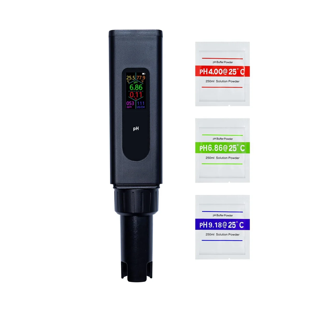 

5-In-1 Digital PH Meter for PH/TDS/EC/Salinity/Temp,With Simultaneou Data Display,For Hydroponics,Drinking Water Testing