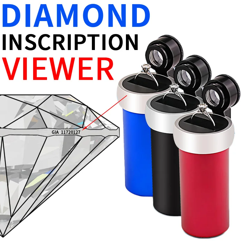 Metal 25X Optical Glass Lens Diamond GIA Waist Code Loupe Professional Jewelry Appraisal Diamond Inscription Girdle Viewer