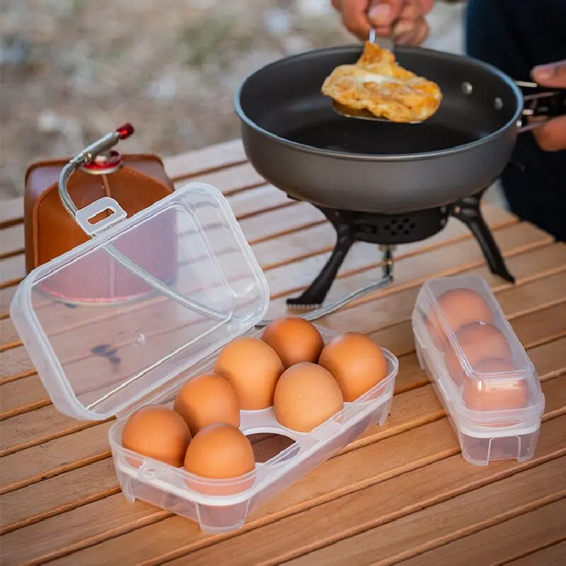 Portable Travel Shatterproof Egg Box - Outdoor Shockproof Plastic Protection Tray for Camping And Home Storage