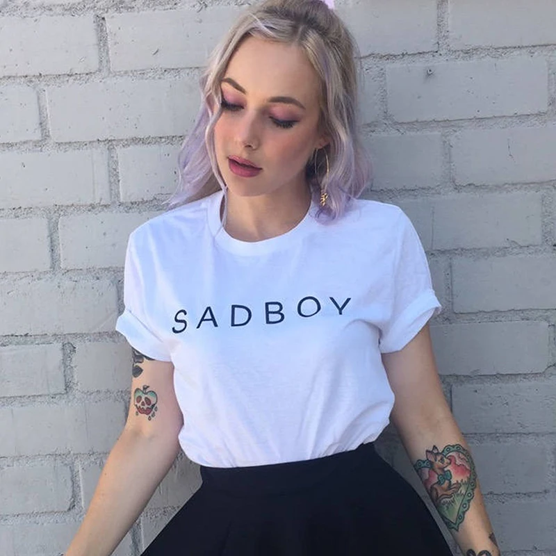 

Футболка женская хлопковая в стиле Харадзюку, с графическим принтом