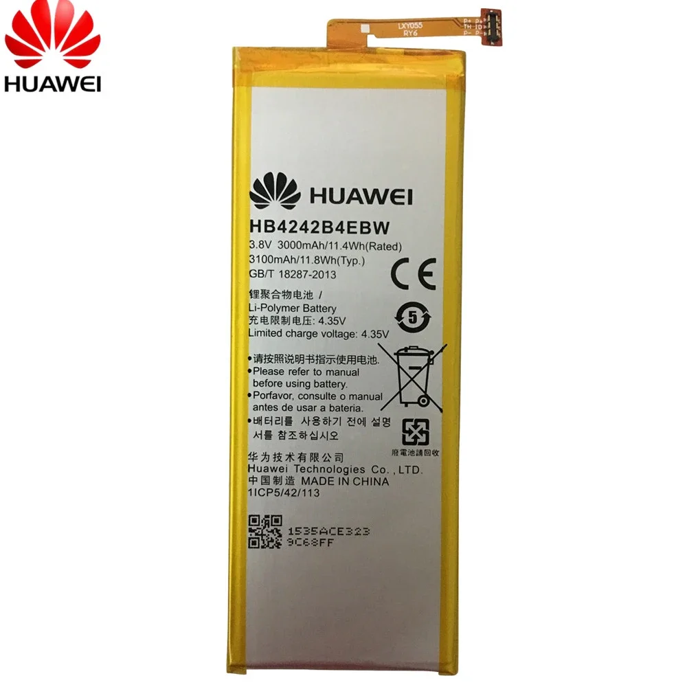 Hua Wei Replacement Phone Battery HB4242B4EBW For Huawei Honor 6 / Honor 4X / Honor 7i / Shot X ShotX 3000mAh+Free Tools