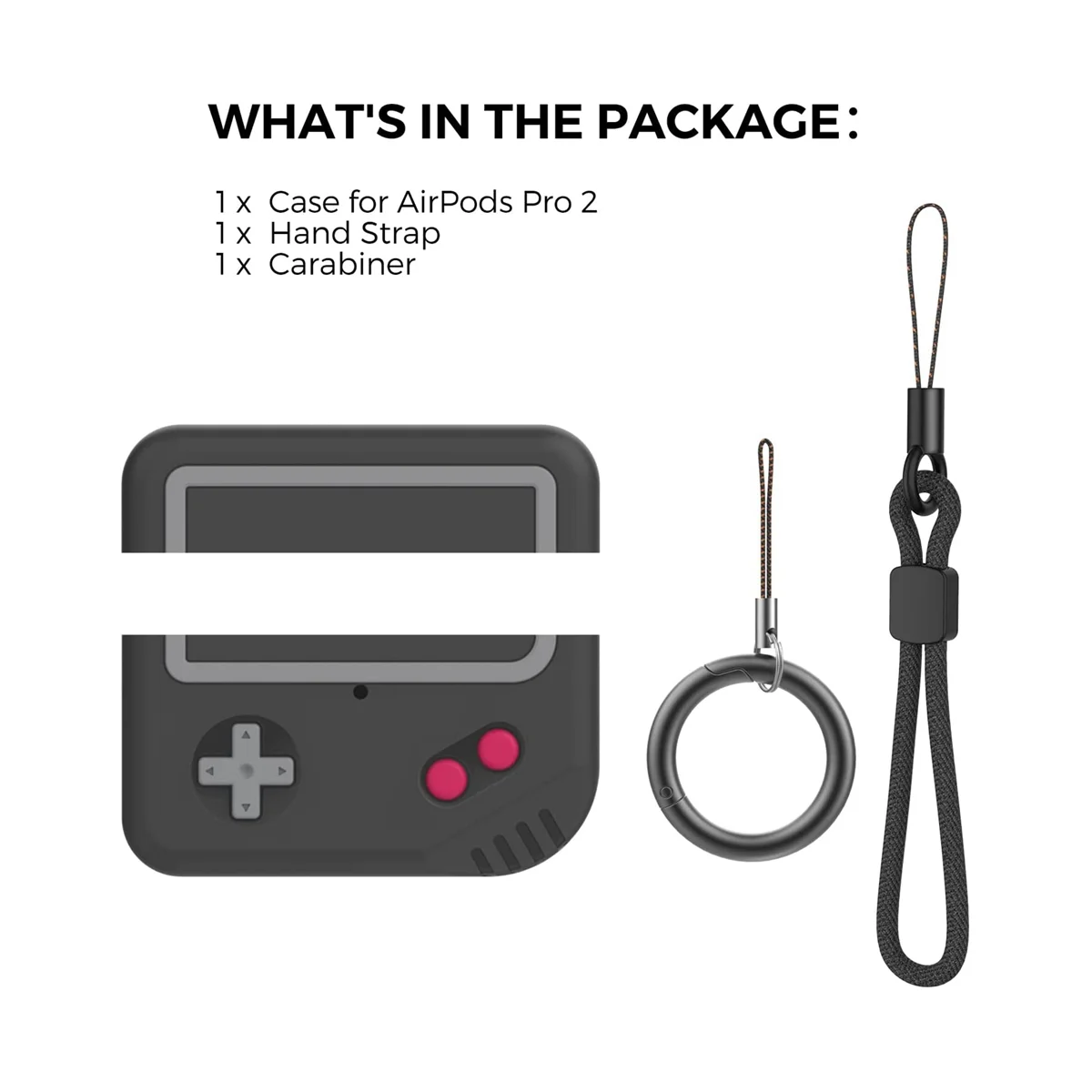 Housses de protection en silicone, conception de machine de jeu Skin, prise en charge de la charge sans fil, 2 étuis noirs