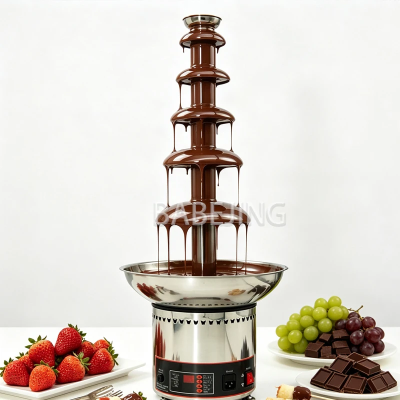 Commercial Wedding Chocolate Fountain Machine Multi‑Tier Fondue Melter for Reception Dessert Serving