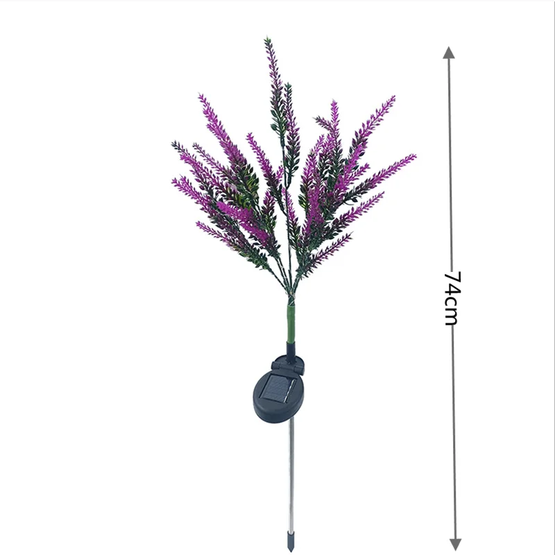 Solare LED lavanda rosa fiore luce solare luci da giardino decorazione lampada da prato paesaggio impermeabile luci floreali Decorative per la casa