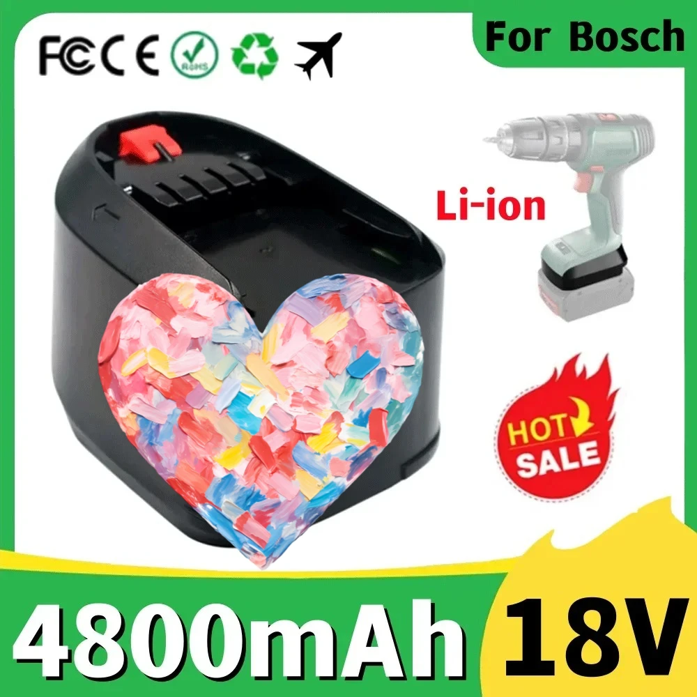 new 2026 4.8Ah For Bosch PBA 18V Replacement Battery For Bosch Home & Garden PBA PSB PSR 18V Battery Tools AL1880CV AL18815CV