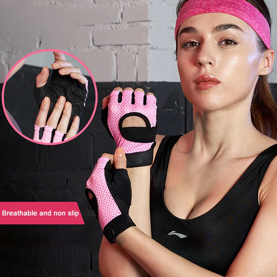 GTUBIKE Half Finger Weight Lifting Gloves Horizontal Bar Gloves Anti Slip Fitness Training Dumbbell Equipment