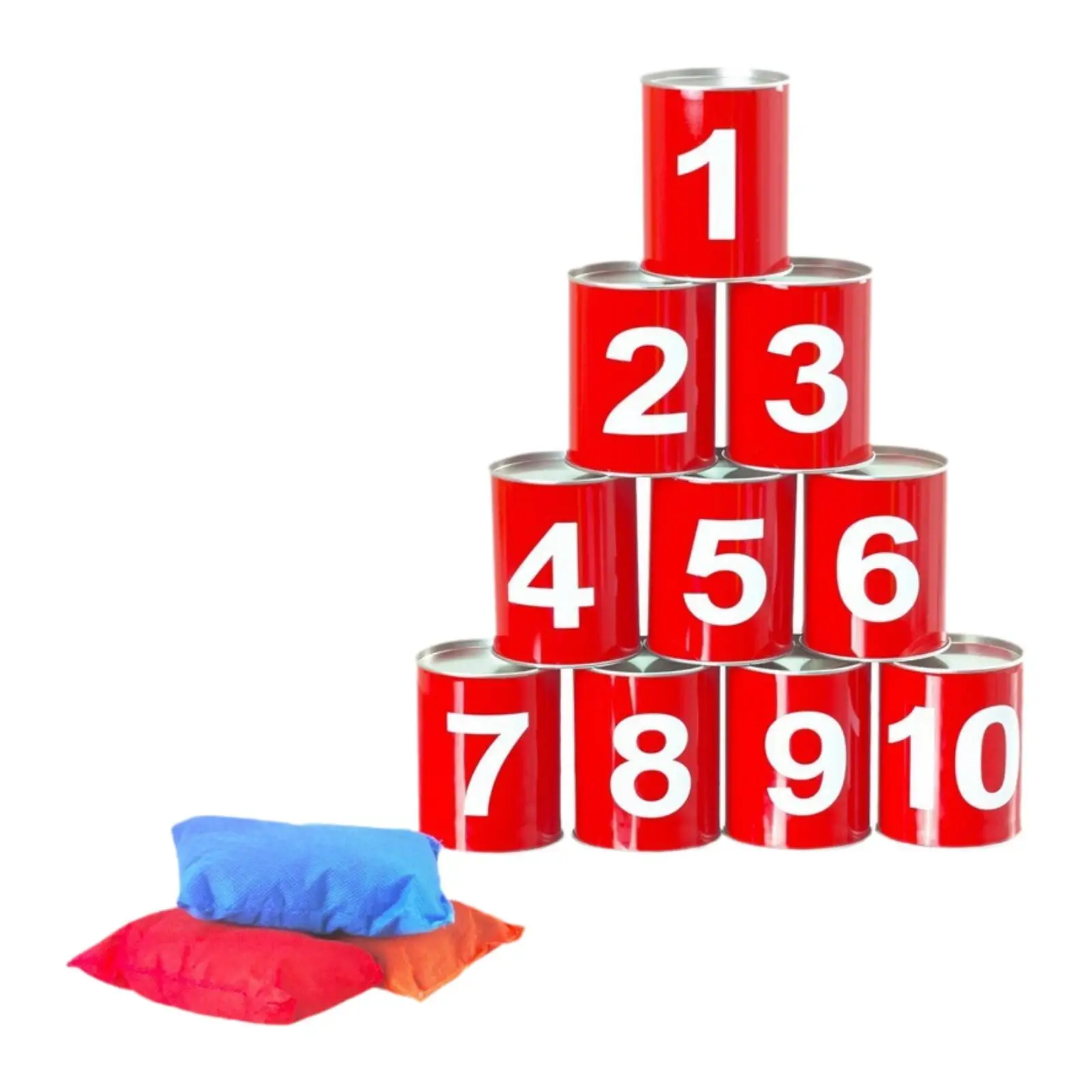 

Knockdown Can Game Set Party Classroom Teen Kindergarten Bean Bag Toss Game