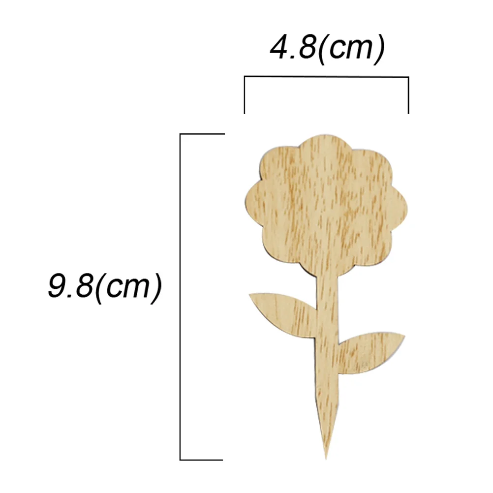 

60 Pcs Plant Labels Gardening Insert Wooden Tags The Sign Useful Markers Floral
