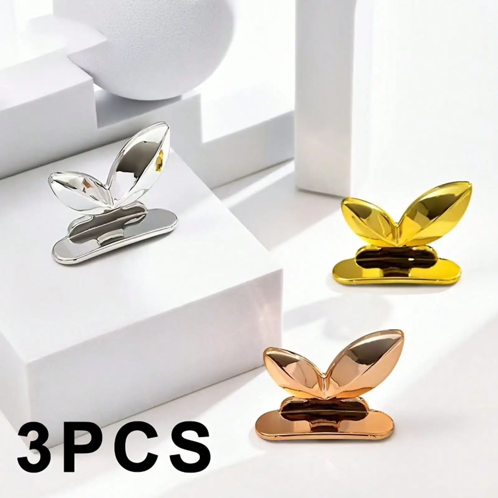 

Набор из 3-х самоклеящихся ручек для крышки унитаза в форме листа, простые в установке, многофункциональные, для использования без рук.