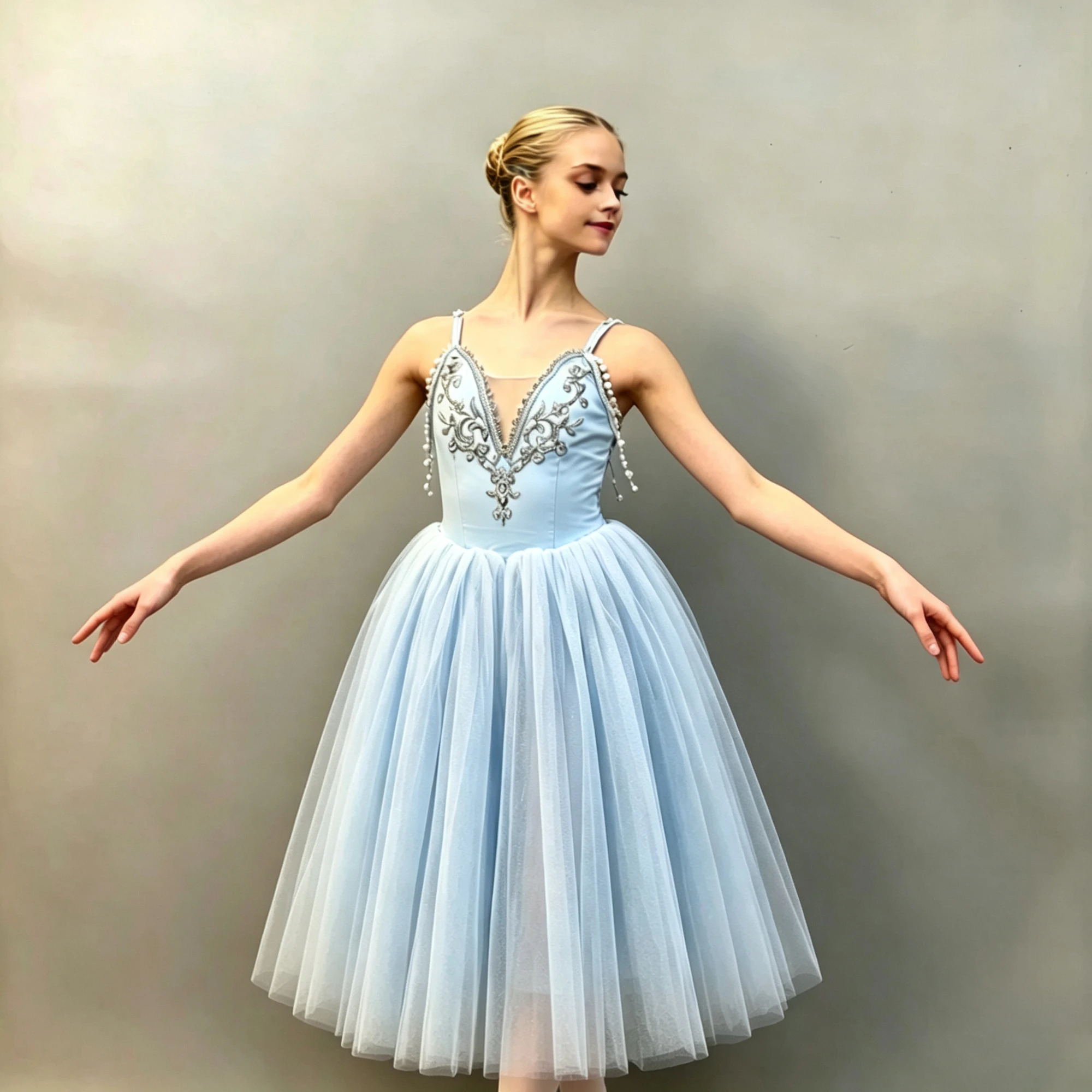 Blue Pearl embroidery Sequin Ballerina Giselle Ballet Dress Professional Romantic Tutu Tulle Skirt Costume Adult Girls Kid Women