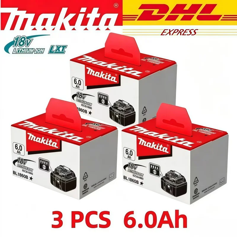 2026 Authentic Makita 6.0Ah 18V Battery Hot Selling 18V Tools Battery Replaceable DHR202 DJV182 DDF487 DTW700 DGA404 DTD173