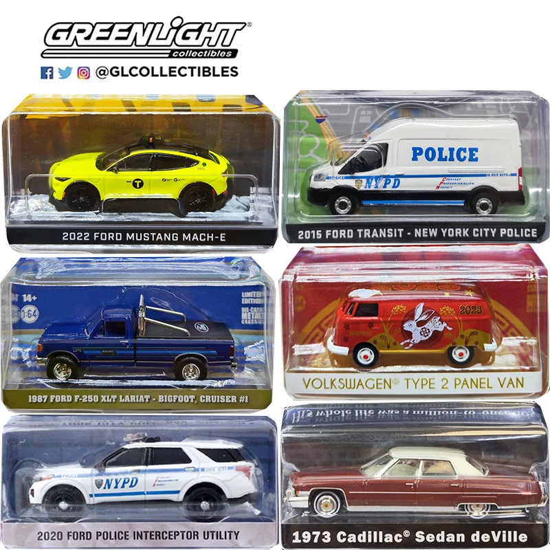 

Greenlight 1/64 Proportion New Style Gmc Vandura Ford Transit Van Series Diecast Model Alloy Car Child Christmas Gift