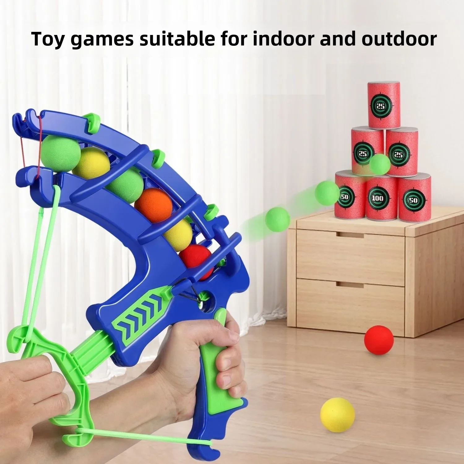 

Cross-border bow and arrow ejection children's indoor and outdoor shooting toys