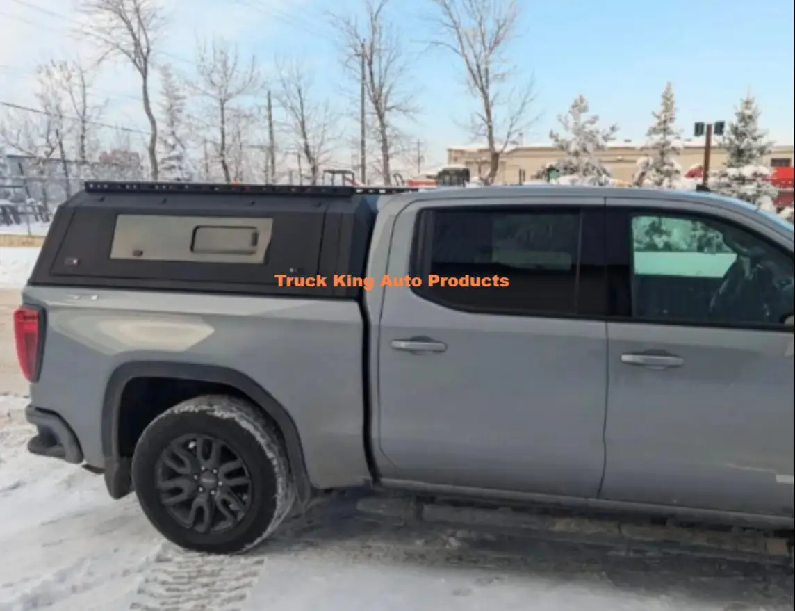 Pickup Truck Bed Topper Caps Waterproof Pickup Hard Top Canopy Camper Custom-fit For GMC Sierra Jeep GWM PAO POER view 3